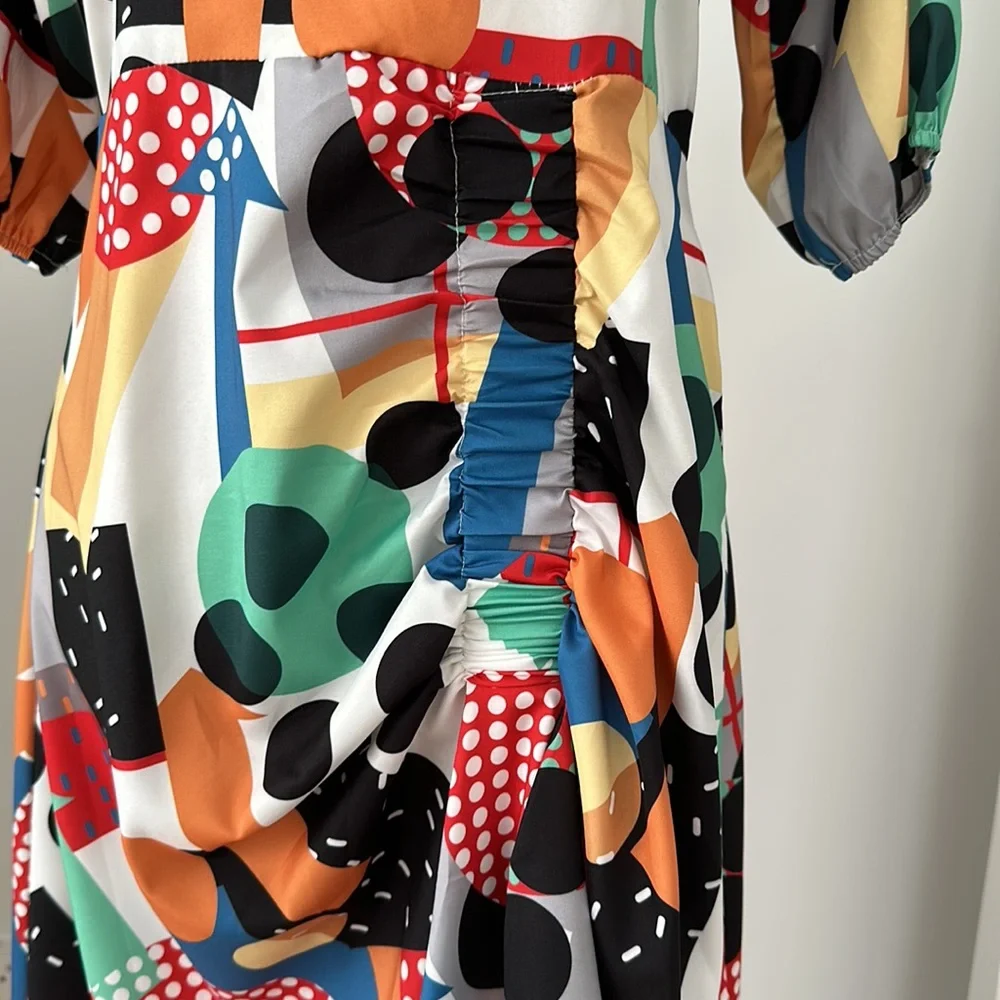 Fun Multi-Colored Print Dress - Picture 5 of 7